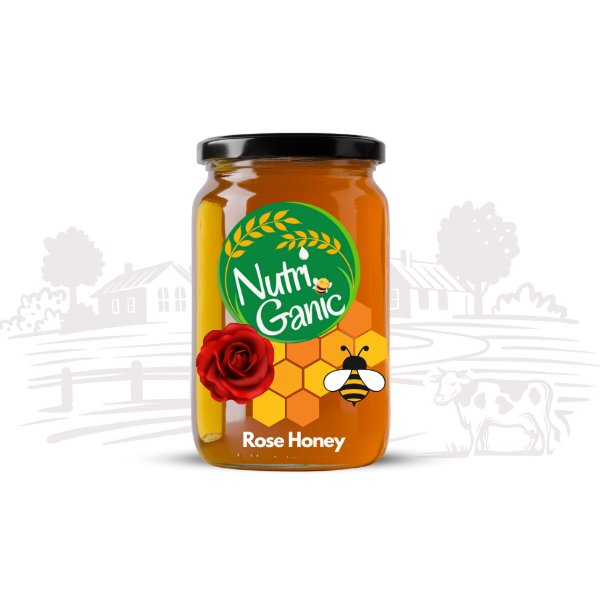 Rose Honey 1kg | NutriGanic Rose Honey 1kg Jar by NutriGanic - Pure Natural Floral Honey